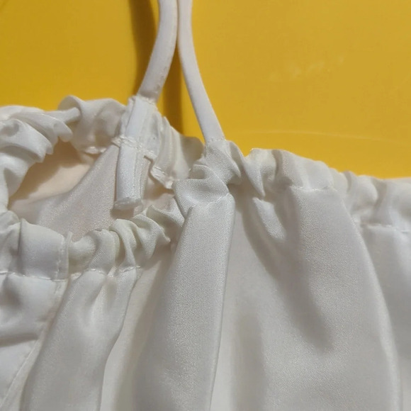 Christian Dior vintage pleated draped flowy tank top white - Picture 6 of 9